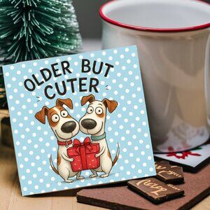 Older But Cuter Coasters 4 X 4 Inches Neoprene New Set Of 2 Love Birthday Gift